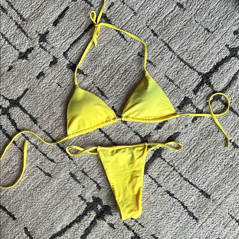 Yellow Triangle Bikini Set